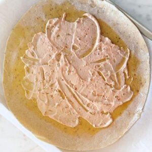 Gluten-Free Reuben Galette - Adding Russian Dressing
