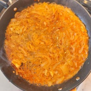Gluten-Free Sausage and Sweet Potato Galette - Caramelized Onions