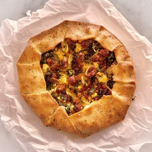 Gluten-Free Sausage and Sweet Potato Galette - Just Out of the Oven