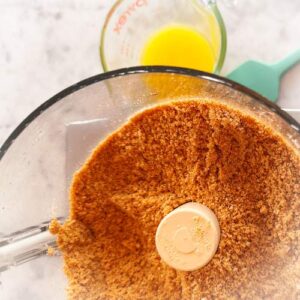 Gluten-Free Lemon Icebox Pie - Adding butter for Crust