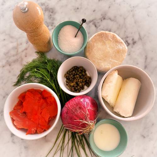 Gluten-Free Smoked Salmon Galette - Ingredients