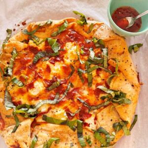 Gluten-Free Spicy Italian Galette - Adding the Chili Honey