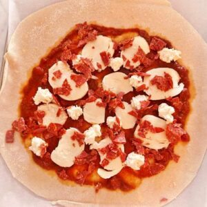 Gluten-Free Spicy Italian Galette - Layer on the Pepperoni