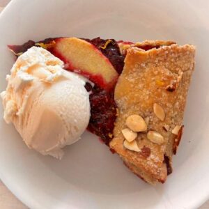 Gluten-Free Summer Berry Apple and Peach Galette - On the Plate