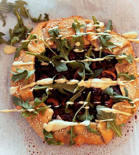 Gluten-Free Mushroom Burger Galette - Add a Little Drizzle
