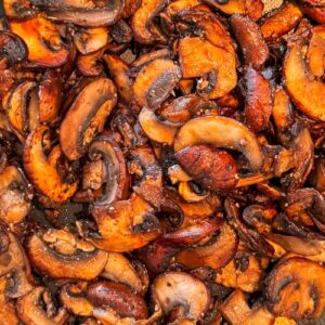 Gluten-Free Mushroom Burger Galette - Adding the mushrooms