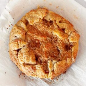 Gluten Free Apricot Galette with Almond Cream and Streusel - Out of the oven