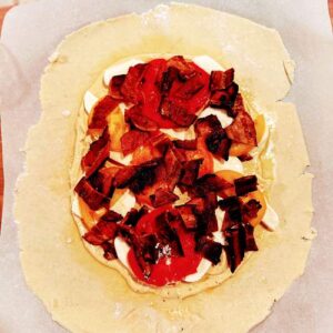 Gluten-Free BLT Galette - Adding Bacon
