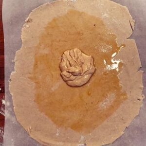 Gluten-Free BLT Galette - Dough with Oil and Sauce