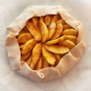 Gluten-Free Caramelized Apple and Frangipane Galette - Folded Galette