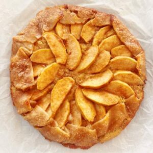 Gluten-Free Caramelized Apple and Frangipane Galette -Just out of the oven