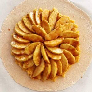 Gluten-Free Caramelized Apple and Frangipane Galette - Layered Apples