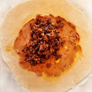 Gluten-Free Taco Salad Galette - Adding Layers - Prepared Beef