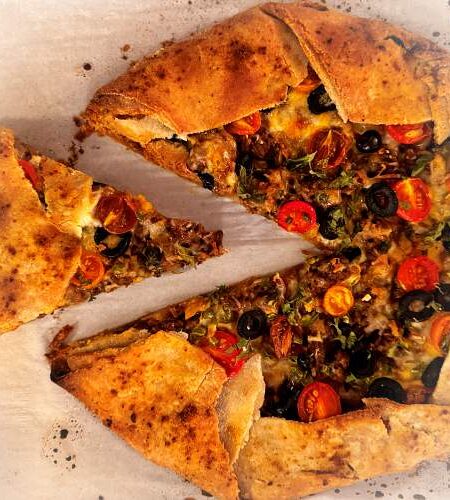 Gluten-Free Taco Salad Galette - Adding Layers - Ready to Serve