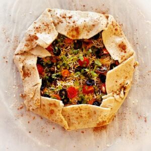 Gluten-Free Taco Salad Galette - Folded and Ready to Bake