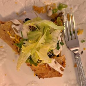 Gluten-Free Taco Salad Galette - Loaded with toppings - Ranch Dressing