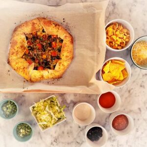 Gluten-Free Taco Salad Galette - Ready for Toppings