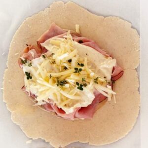 Gluten-Free Croque Madame and Monsieur Adding Herbs