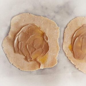 Gluten-Free Croque Madame and Monsieur - Adding Mustard Sauce