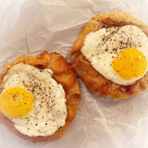 Gluten-Free Croque Madame - Eggs on Top