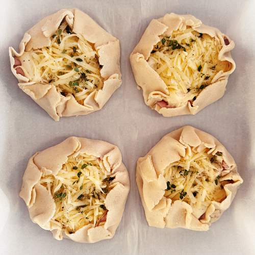 Gluten-Free Croque Madame and Monsieur - Folded and Ready for the Oven