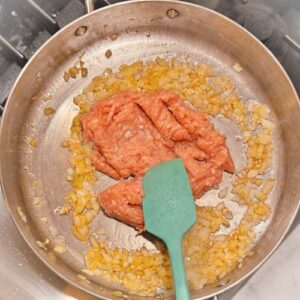 Gluten-Free Chicken Lettuce Cup Galette - Preparing Chicken Filling