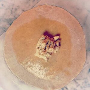 Gluten-Free Leftover Turkey Galette - Adding Mashed Potatoes