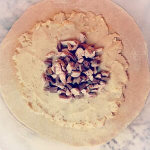 Gluten-Free Leftover Turkey Galette - Adding Turkey