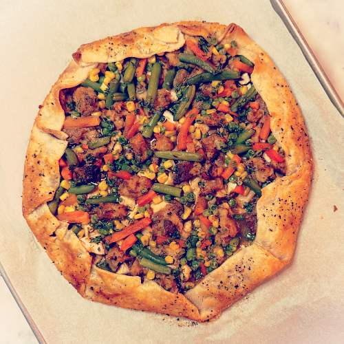 Gluten-Free Leftover Turkey Galette - Just Out of the Oven