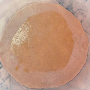 Gluten-Free Leftover Turkey Galette - Oil on dough